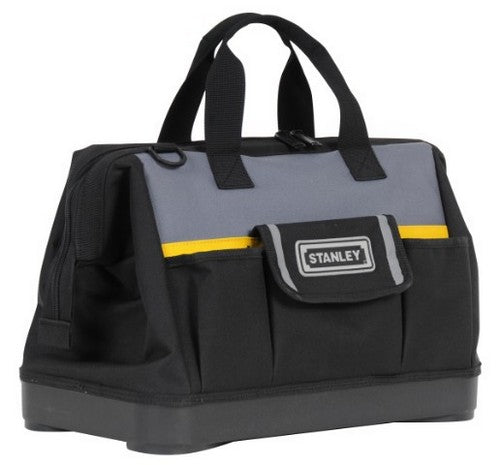 Stanley Werkzeugtasche – wasserfest, abschliessbar, schwarz/grau, Nylon, B 447 × H 235 × T 275 mm