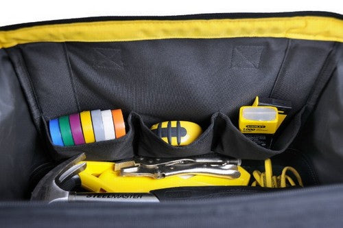 Stanley Werkzeugtasche – wasserfest, abschliessbar, schwarz/grau, Nylon, B 447 × H 235 × T 275 mm