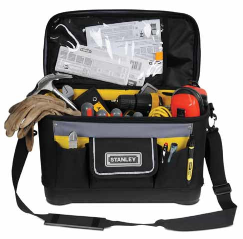 Stanley Werkzeugtasche 1-96-193, 251 × 447 × 262 mm, Kunststoff (Nylon), Schwarz, wasserfest, mit Griff