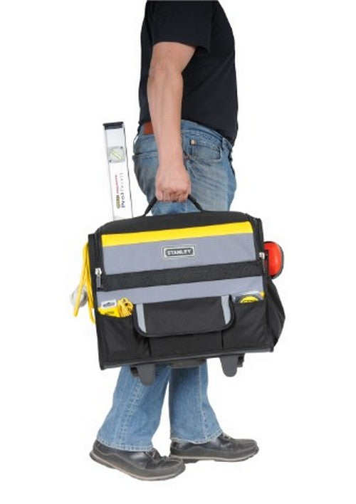 Stanley Werkzeugkasten, 330 × 460 × 450 mm, Kunststoff (Nylon), schwarz, mit Tragegriff, Scharnierdeckel