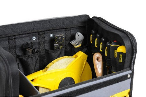 Stanley Werkzeugkasten, 330 × 460 × 450 mm, Kunststoff (Nylon), schwarz, mit Tragegriff, Scharnierdeckel