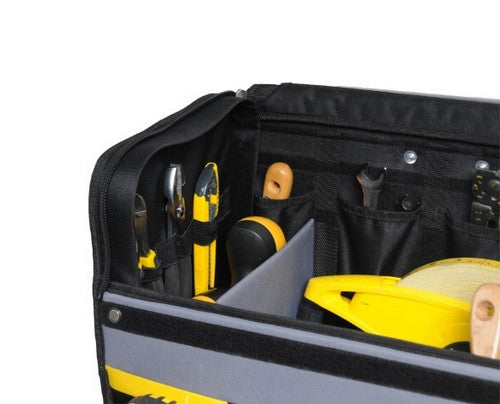 Stanley Werkzeugkasten, 330 × 460 × 450 mm, Kunststoff (Nylon), schwarz, mit Tragegriff, Scharnierdeckel