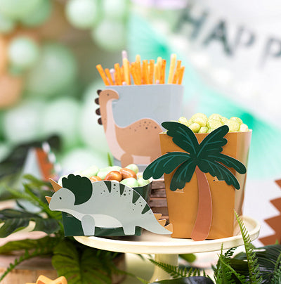 PartyDeco Fingerfood-Schale, Papier/Karton – 205 × 205 mm, mehrfarbig – 6 Stk.