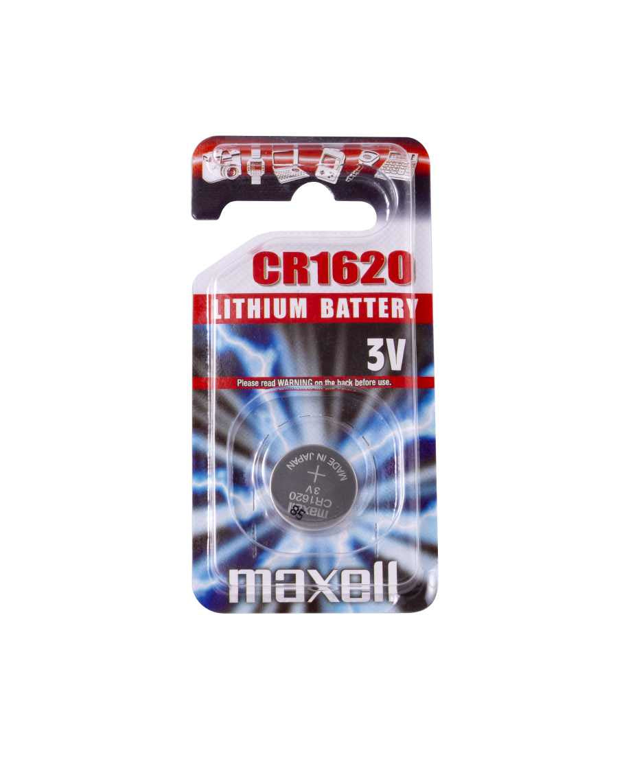 Maxell Knopfzelle CR1620, Lithium-Mangandioxid, 3 V – 1 Stk.