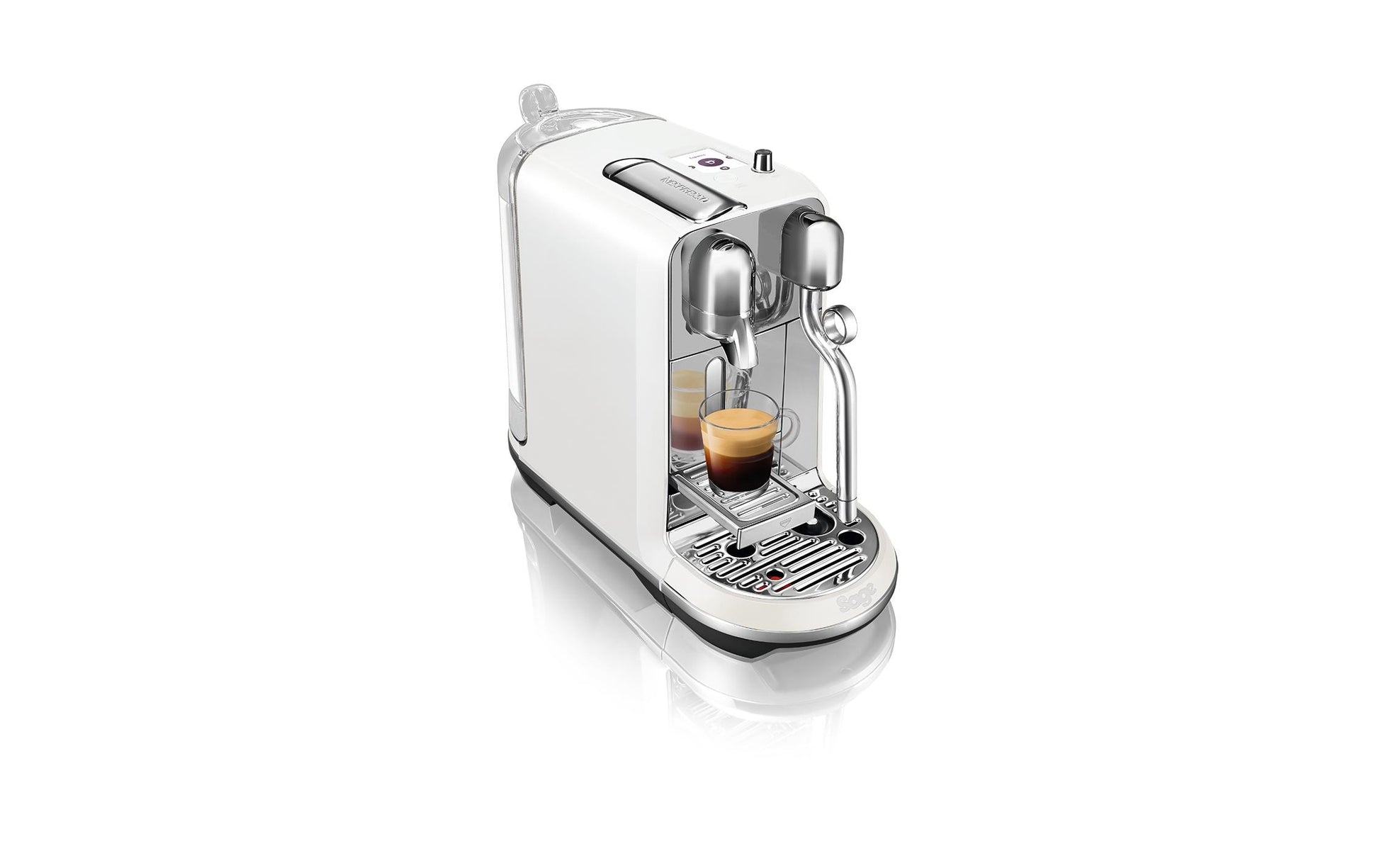 Sage Creatista Plus SNE800SST2QEU1 Kapselmaschine – für Nespresso, 1,5 l, Edelstahl/Weiss