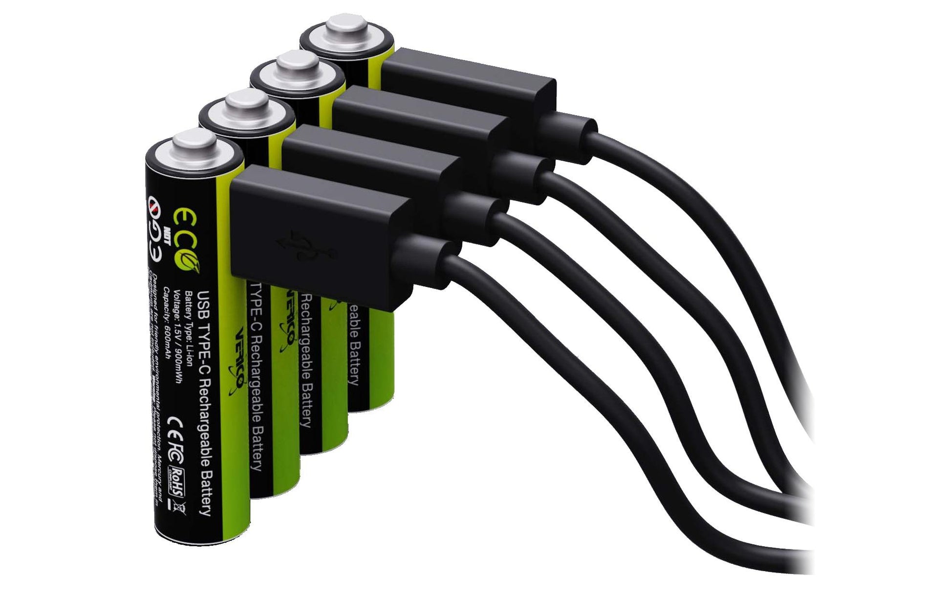 Verico AAA Akkus, Li-Ion, 600 mAh, 1,5 V – 4 Stk.
