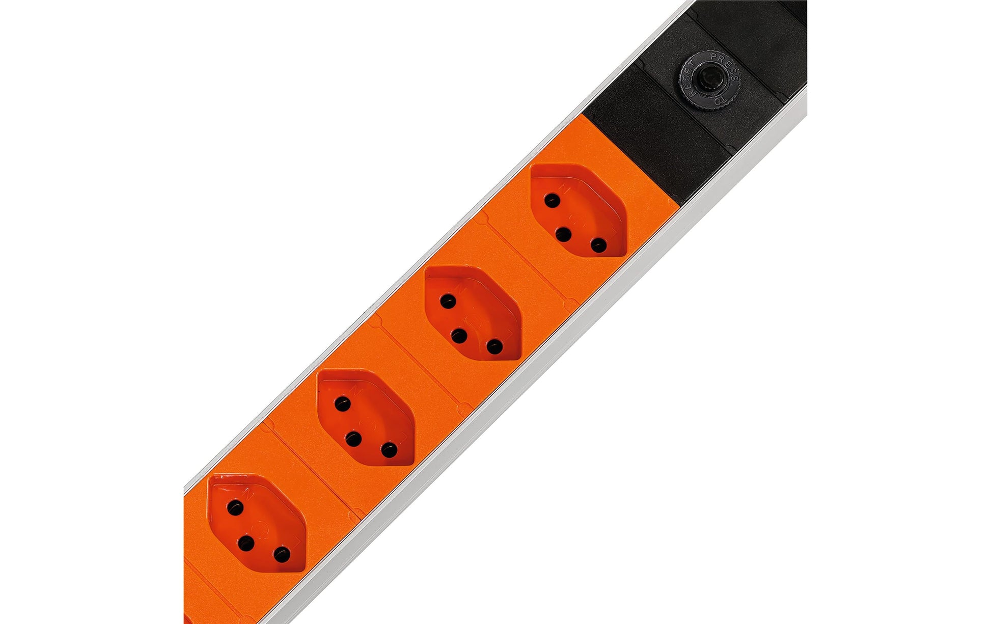 Steffen Alu Modular – 19" Steckdosenleiste, 8× T13, 3 m, Stecker T12, IP20