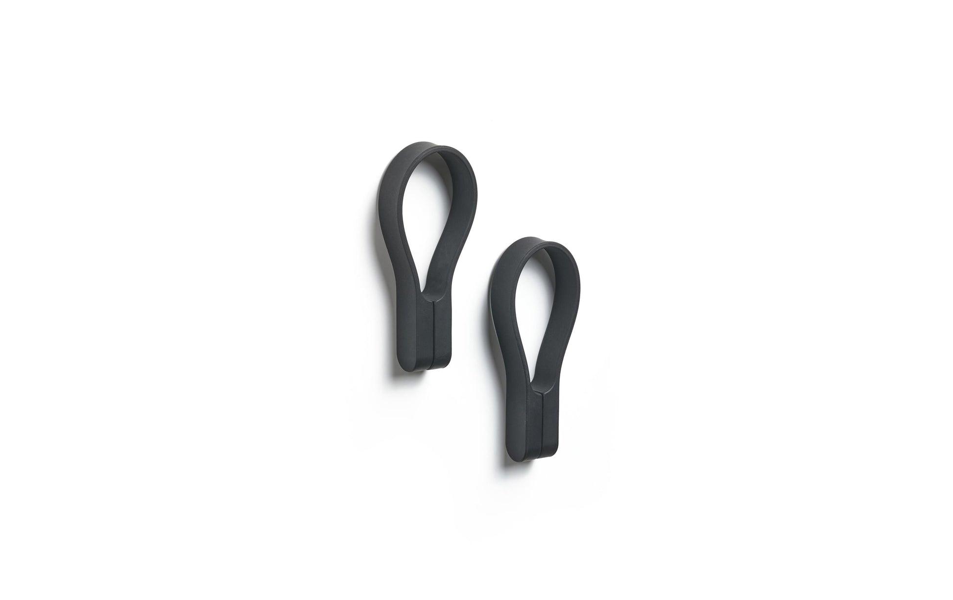 Zone Denmark Handtuchhalter – 7,8×5,5×1,2 cm, Silikon, Haken mit Magnet, Schwarz, 2er-Set