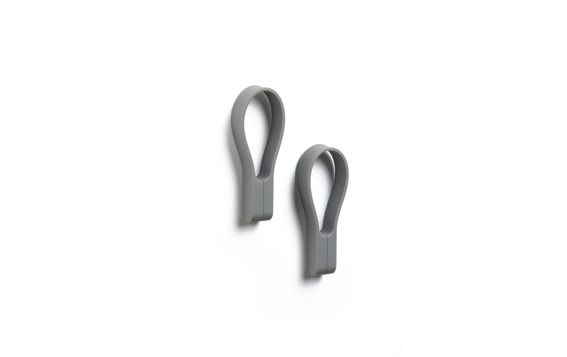 Zone Denmark Handtuchhalter Loop – 7,8×5,5×1,2 cm, Silikon, zum Hängen, Grau, 2er-Set