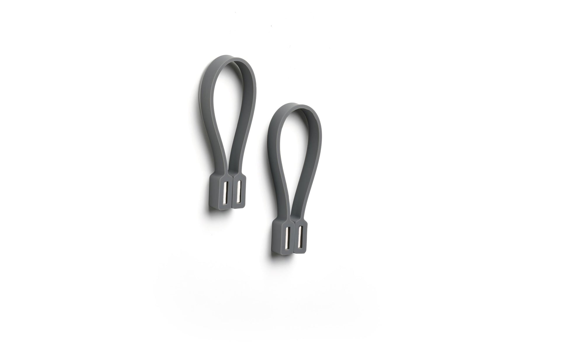 Zone Denmark Handtuchhalter Loop – 7,8×5,5×1,2 cm, Silikon, zum Hängen, Grau, 2er-Set