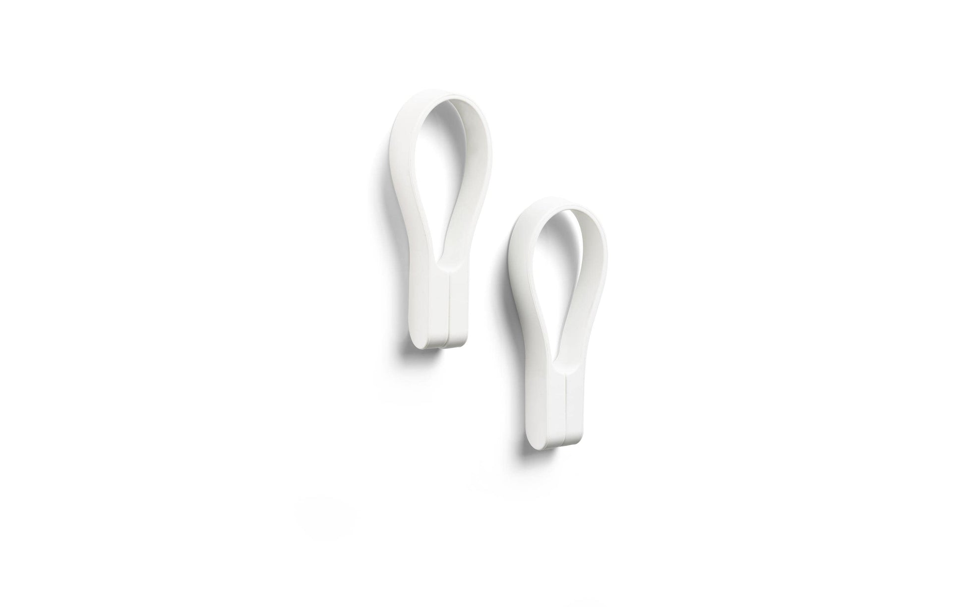 Zone Denmark Handtuchhalter Loop – 7,8×5,5×1,2 cm, Silikon, Haken, Weiss, 2er-Set
