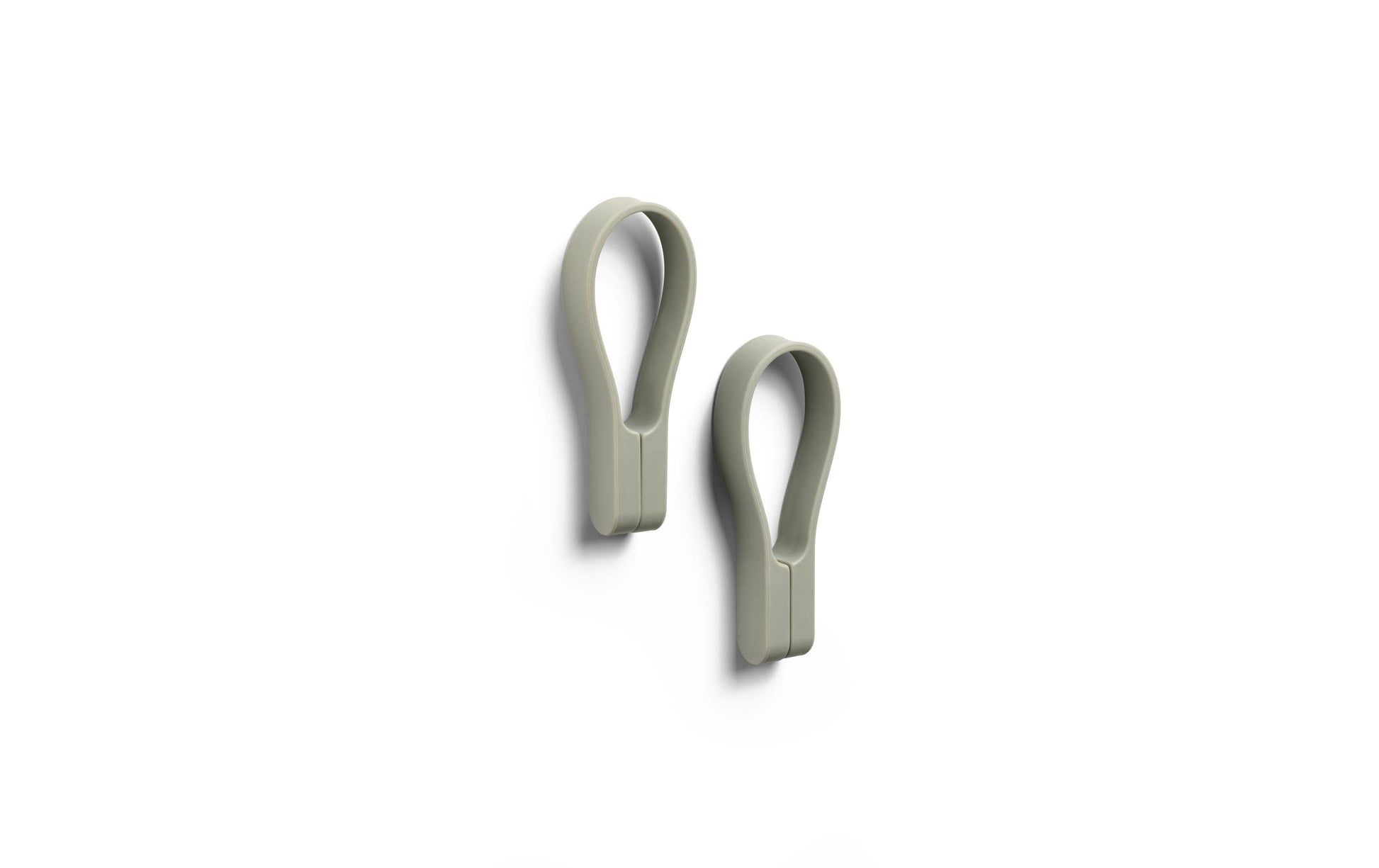 Zone Denmark Handtuchhalter Loop – 1,8×1×9 cm, Silikon, Haken, Eukalyptusgrün, 2er-Set