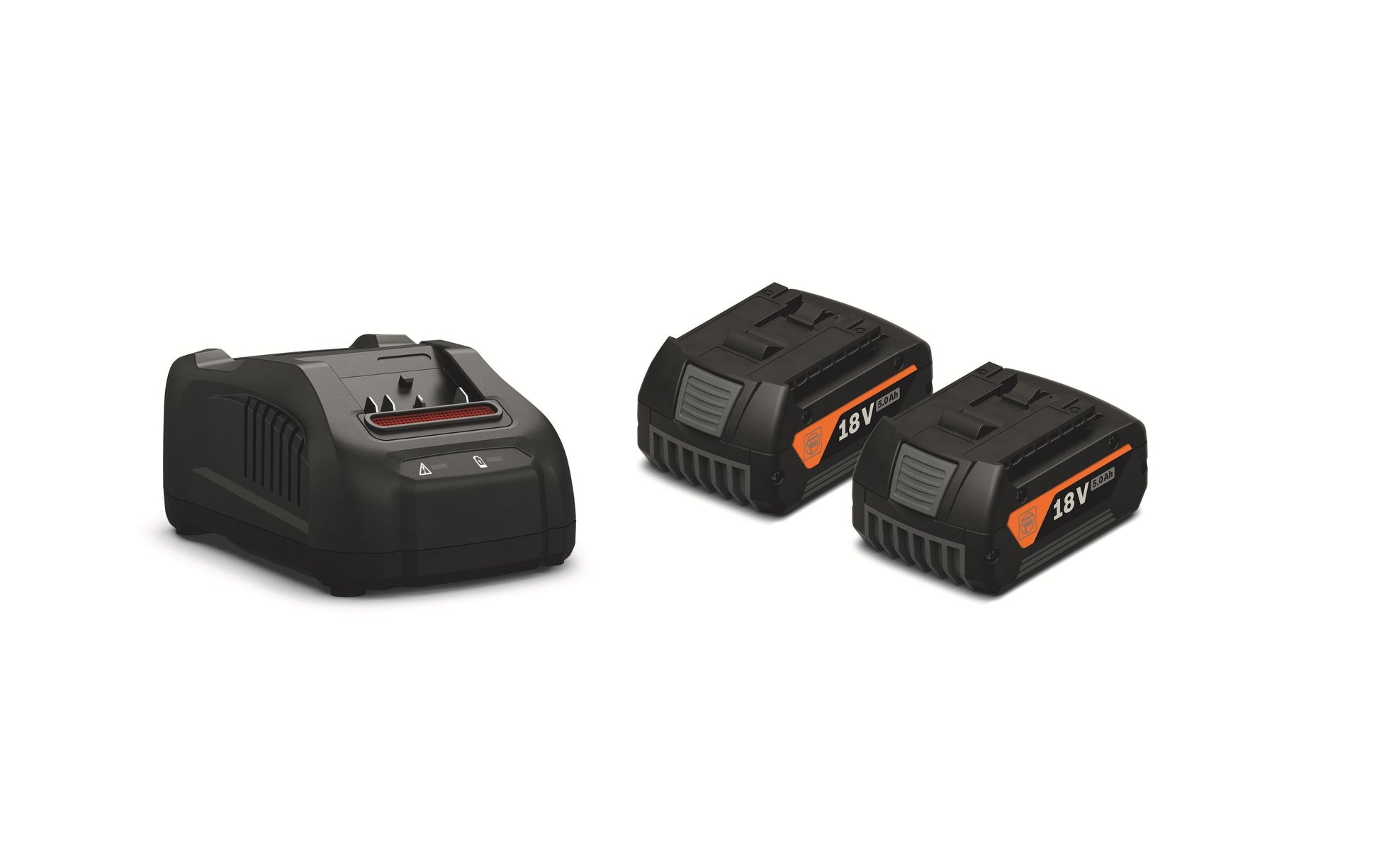 FEIN Akku- & Ladegerät-Set 18 V 5 Ah (90 Wh) – 2 Stk – für AMPShare 18 V