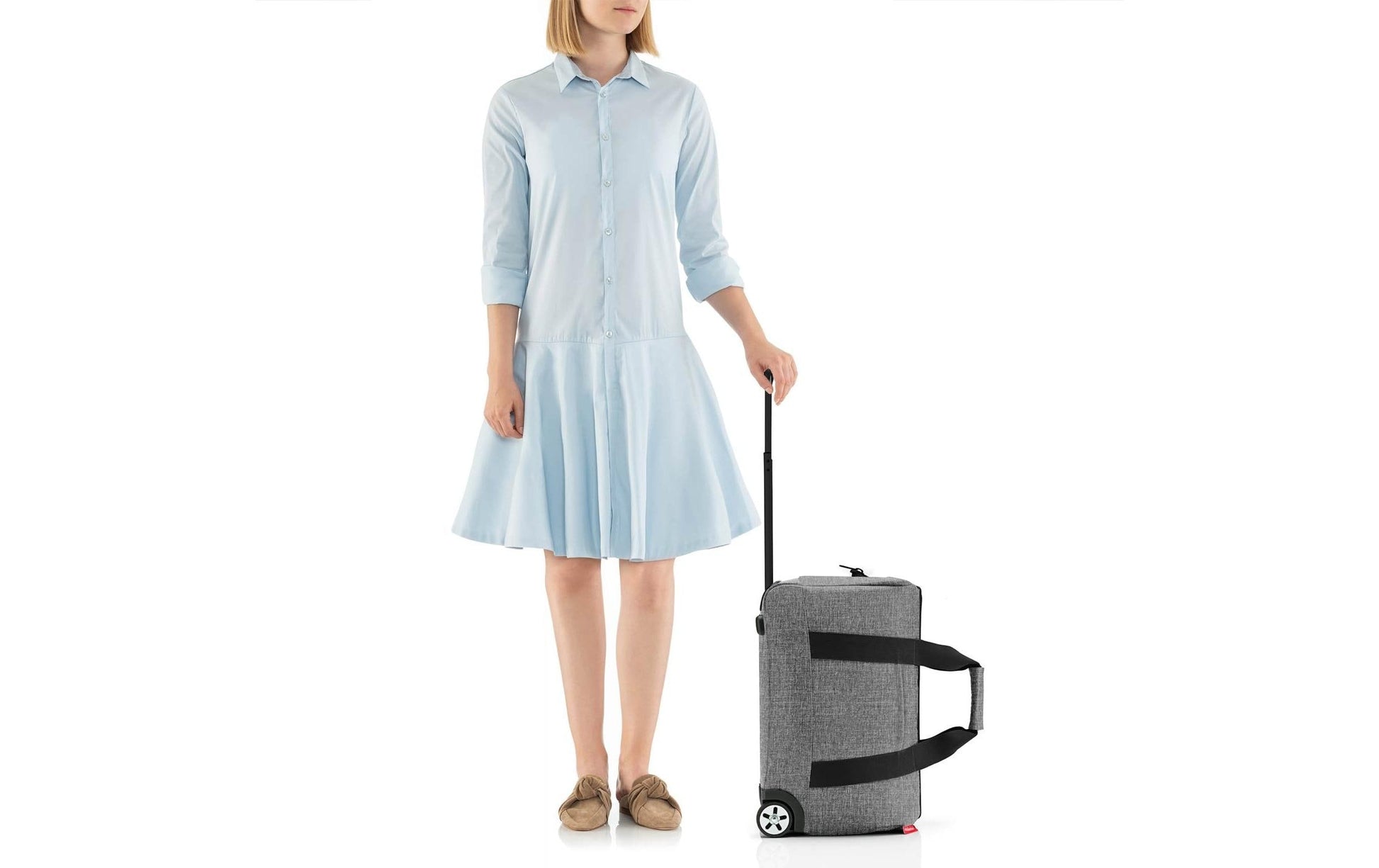Reisenthel allrounder trolley – Reisetasche, 30 l, 2 Rollen, für Trolley aufsteckbar, Polyester, Grau