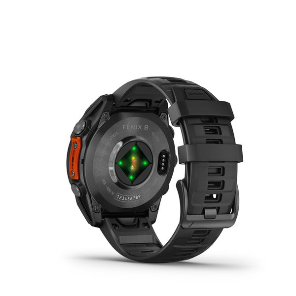 Garmin Fenix 8 – GPS-Smartwatch – 47 mm, 1,4", GPS, WLAN, AMOLED, 100 m, Schwarz, Sportarmband