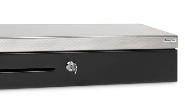 Safescan SD-4617 – Kassenschublade, 6 Scheine/8 Münzen, RJ-12, 460 × 170 × 100 mm, Schwarz/Silber