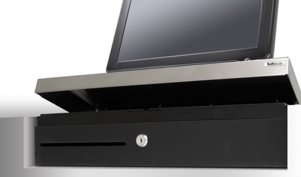 Safescan SD-4617 – Kassenschublade, 6 Scheine/8 Münzen, RJ-12, 460 × 170 × 100 mm, Schwarz/Silber