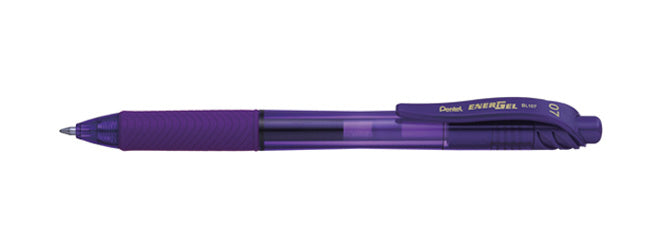 Pentel EnerGel X – Tintenroller, schnelltrocknend, Druckmechanik, 0,7 mm, Violett