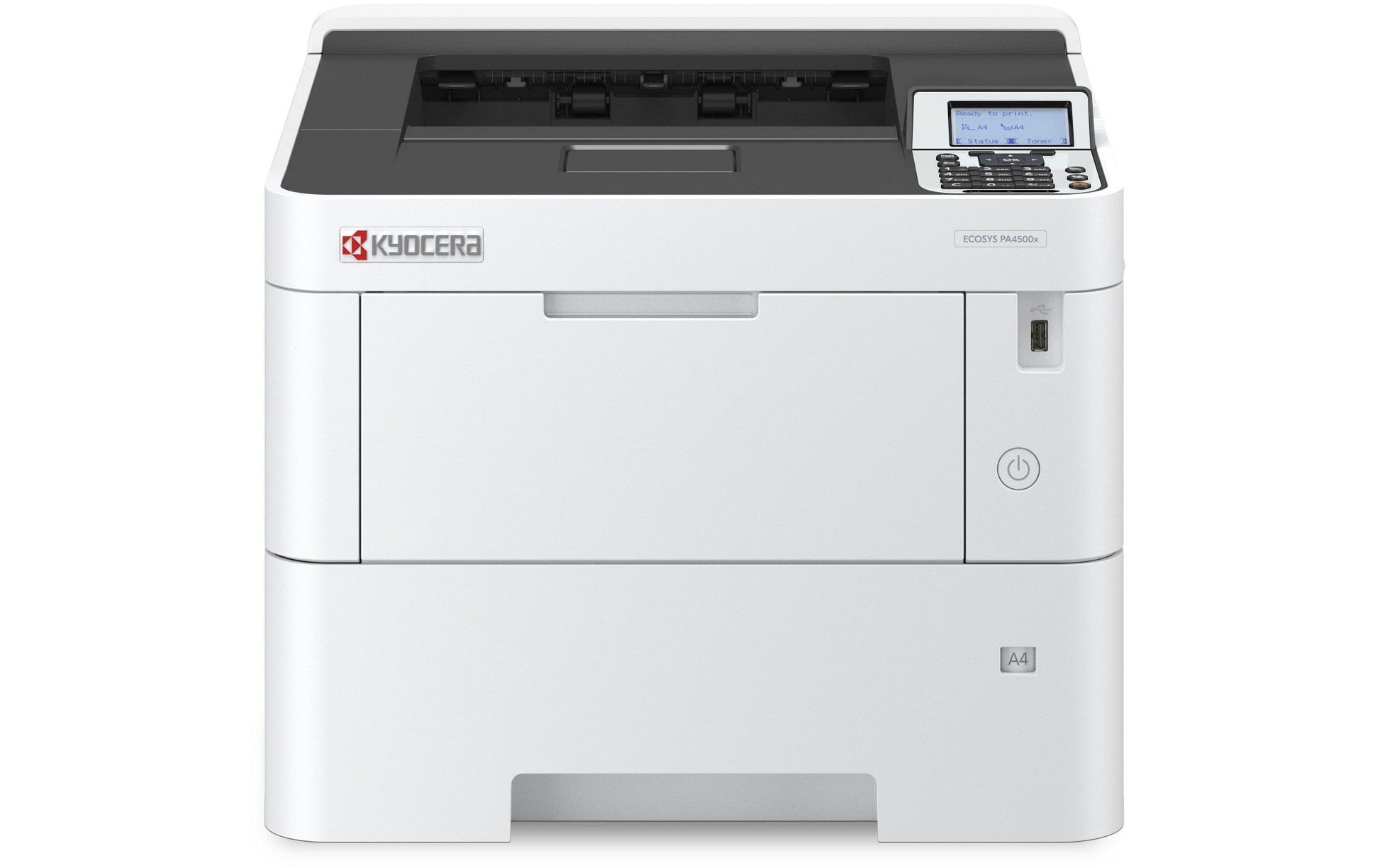 KYOCERA ECOSYS PA4500x – A4, S/W, Duplex, 45 S./Min., 1200 × 1200 dpi, LAN/USB, Papier: 500 Blatt