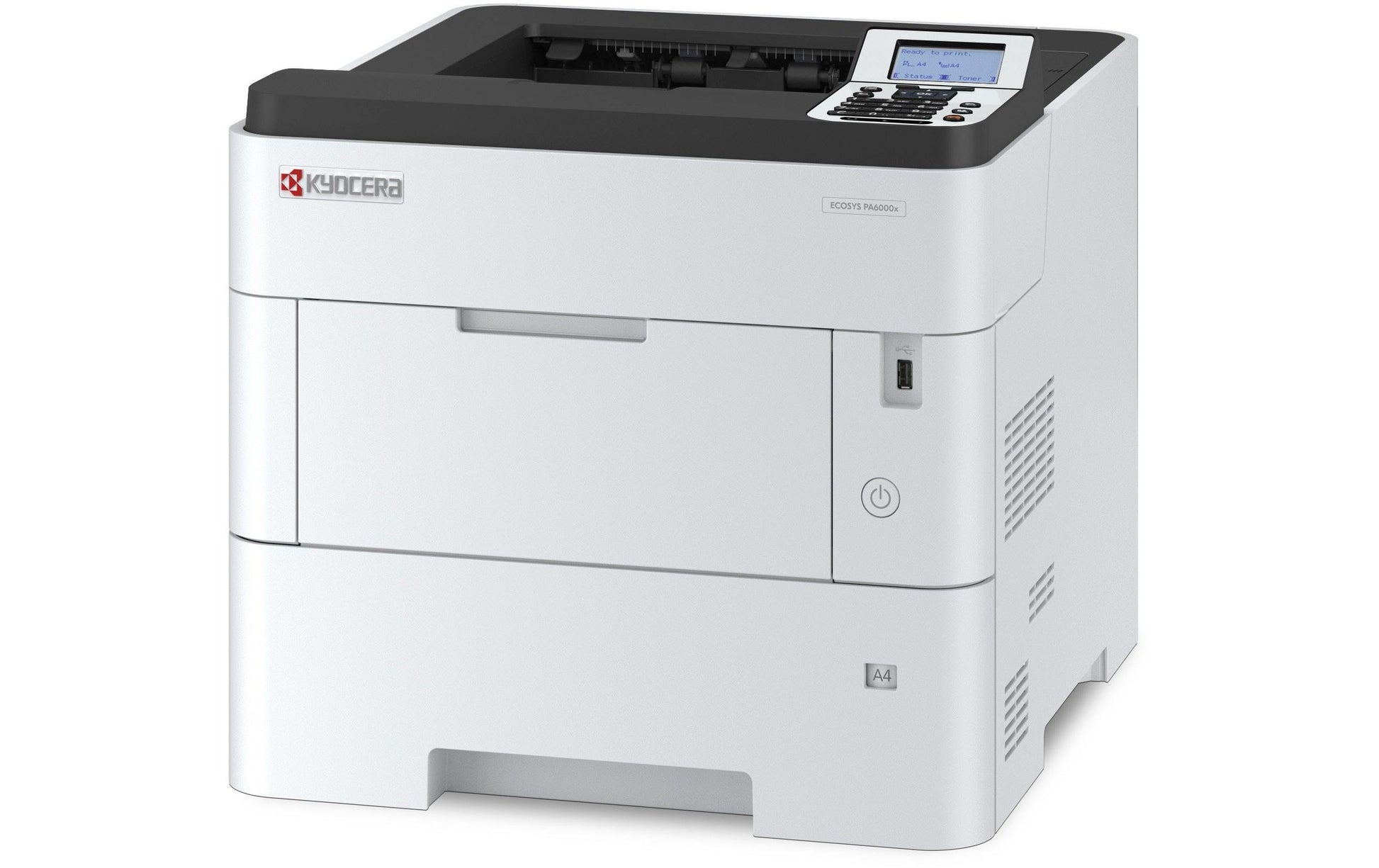 KYOCERA PA6000x – A4, S/W, Duplex, 60 S./Min., 1200 × 1200 dpi, LAN/USB, Papier: 500 Blatt
