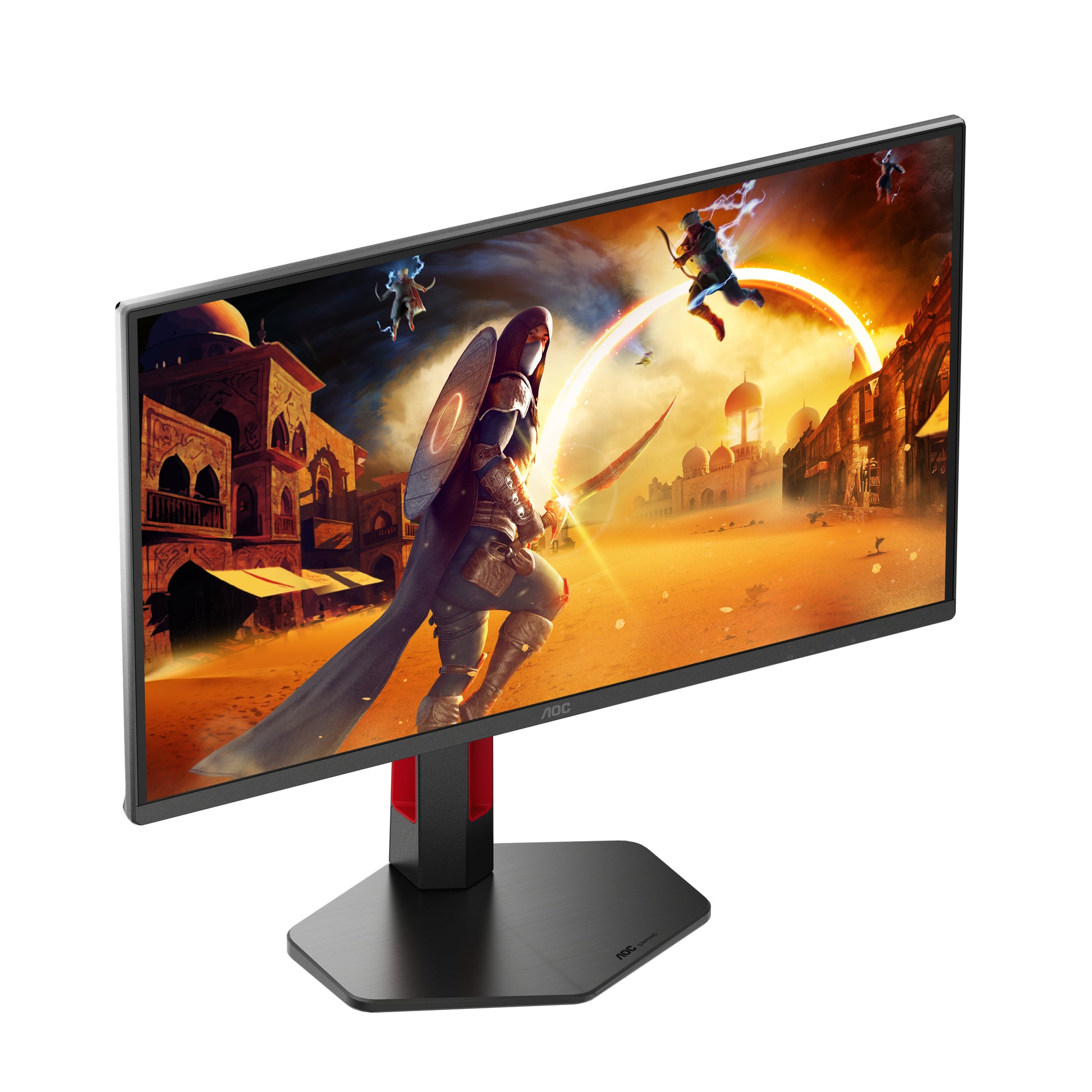 AOC Q25G4SR – Monitor, 24,5" 2560 × 1440 (WQHD), IPS, 300 Hz, Adaptive Sync, Lautsprecher, Rot