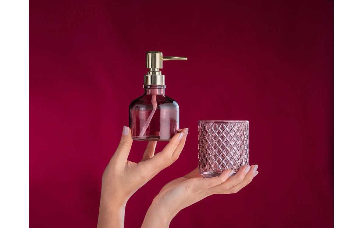 Wenko Atessa Seifenspender – Glas, Altrosa, 200 ml