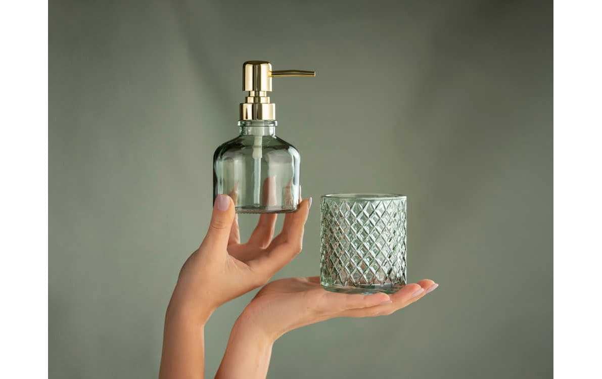Wenko Atessa Seifenspender – Glas, Mint, 200 ml