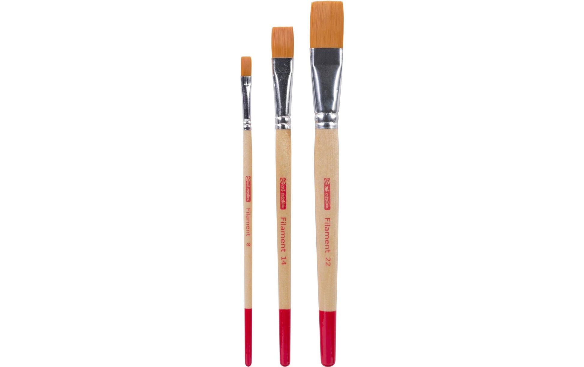 Talens ArtCreations – Pinsel-Set – Flachpinsel, Polyester, Grösse 8/14/22, 3er-Set