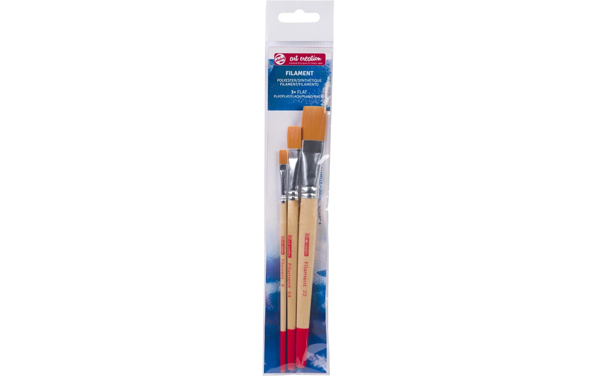 Talens ArtCreations – Pinsel-Set – Flachpinsel, Polyester, Grösse 8/14/22, 3er-Set
