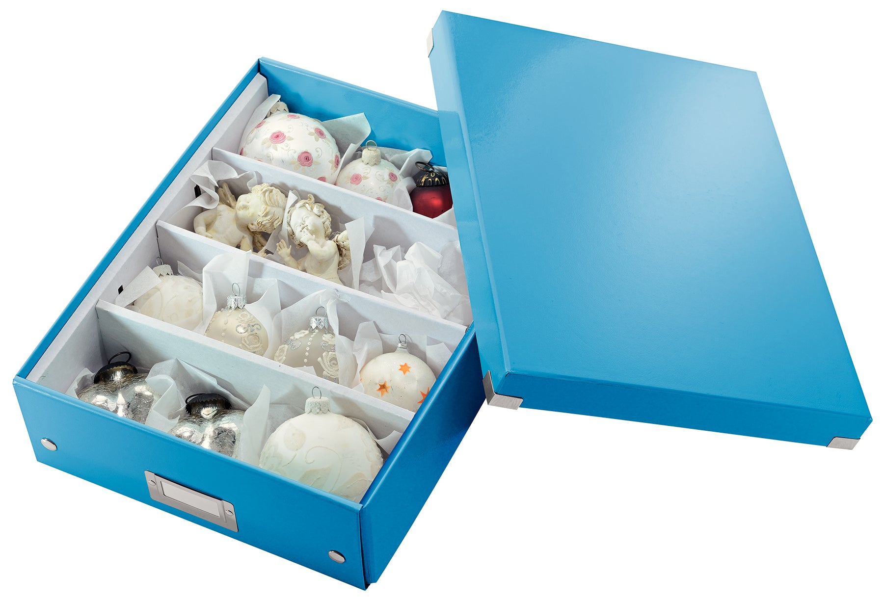 Leitz Click&Store WOW Aufbewahrungsbox B 220 × H 100 × T 285 mm – mit Deckel, Blau, PP