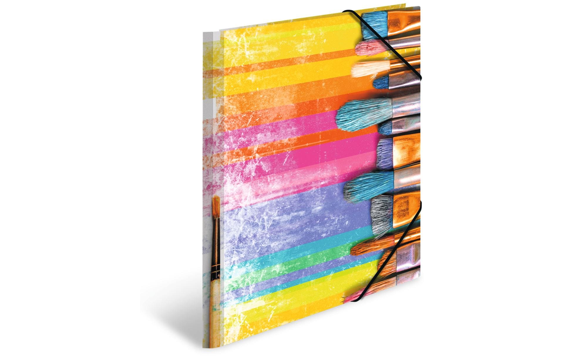 HERMA Eckspannermappe Pinsel A3 – Karton, Mehrfarbig, Innenklappen