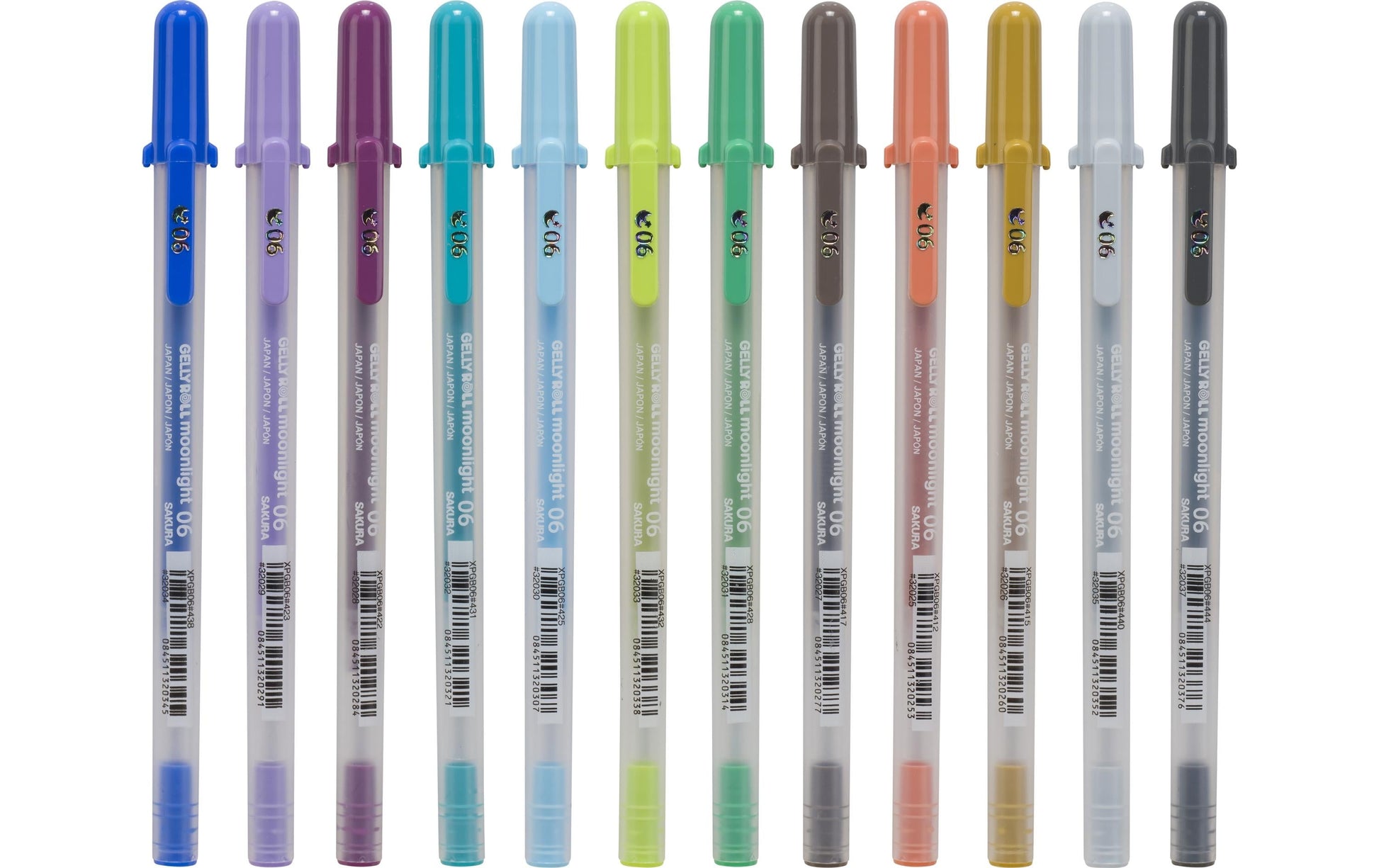 Sakura Gelly Roll Gelschreiber, Kappe – 6 Farben, Spitze 0,35 mm, wasserfest, 12er-Set