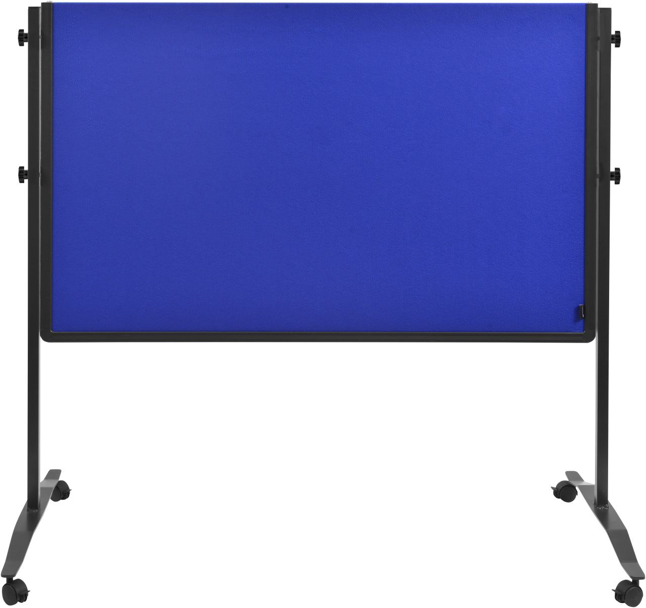 Legamaster Moderationswand – Filz, mit Rollen, doppelseitig – 120 × 150 cm – Marineblau, Alurahmen