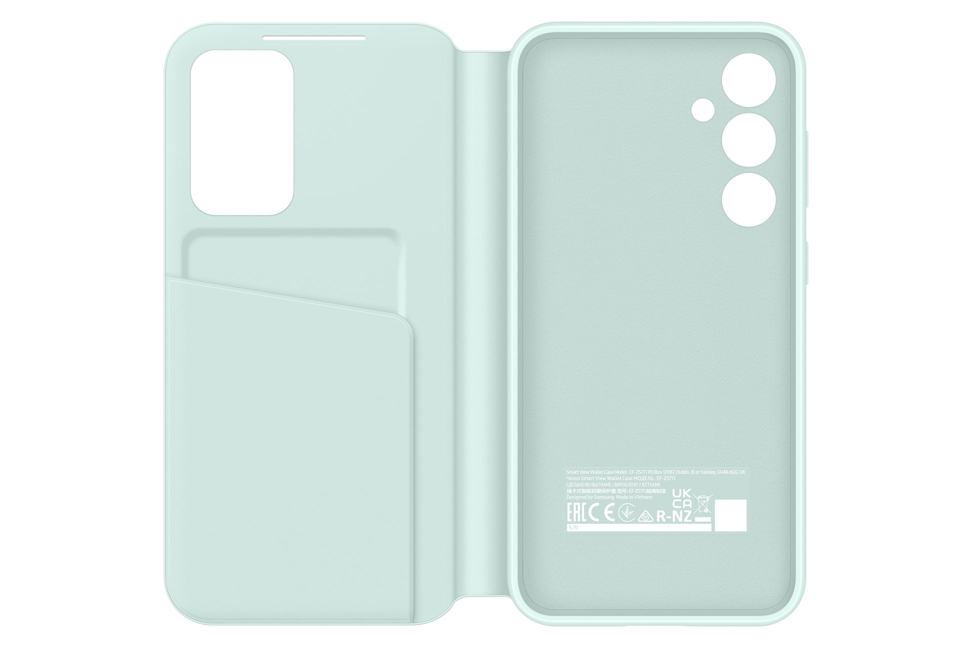 Samsung Booklet-Hülle – für Galaxy S23 FE – Mint – mit Kartenfach
