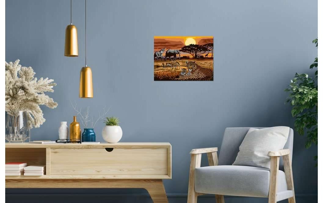 Ravensburger Serie B – Malen-nach-Zahlen-Set – Savannah Landscapes – 40 × 30 cm – ab 14 Jahren