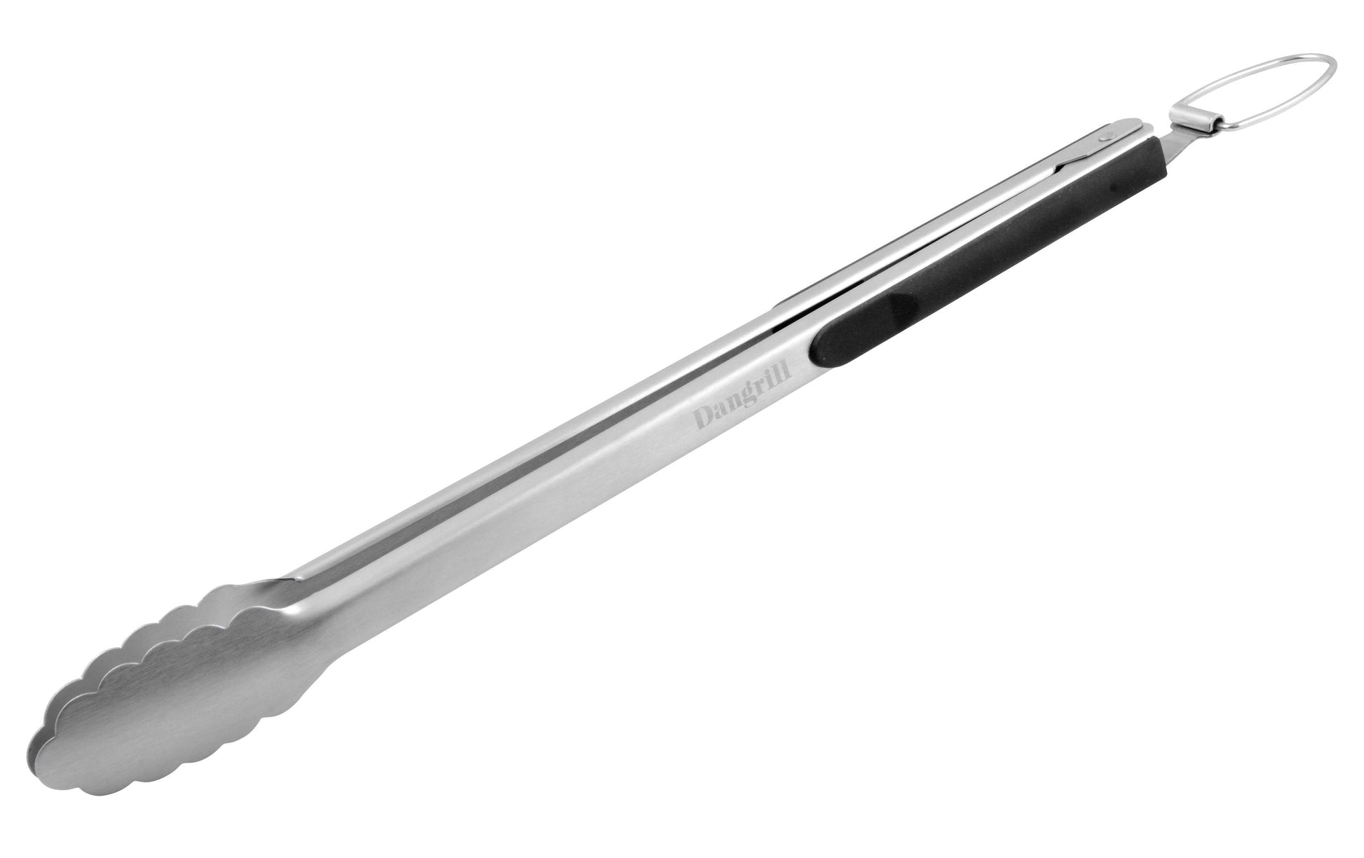 DANGRILL Grillzange 40,5 × 3,8 × 3,3 cm, Edelstahl, Thermoplastischer Gummi (TPR), Silber