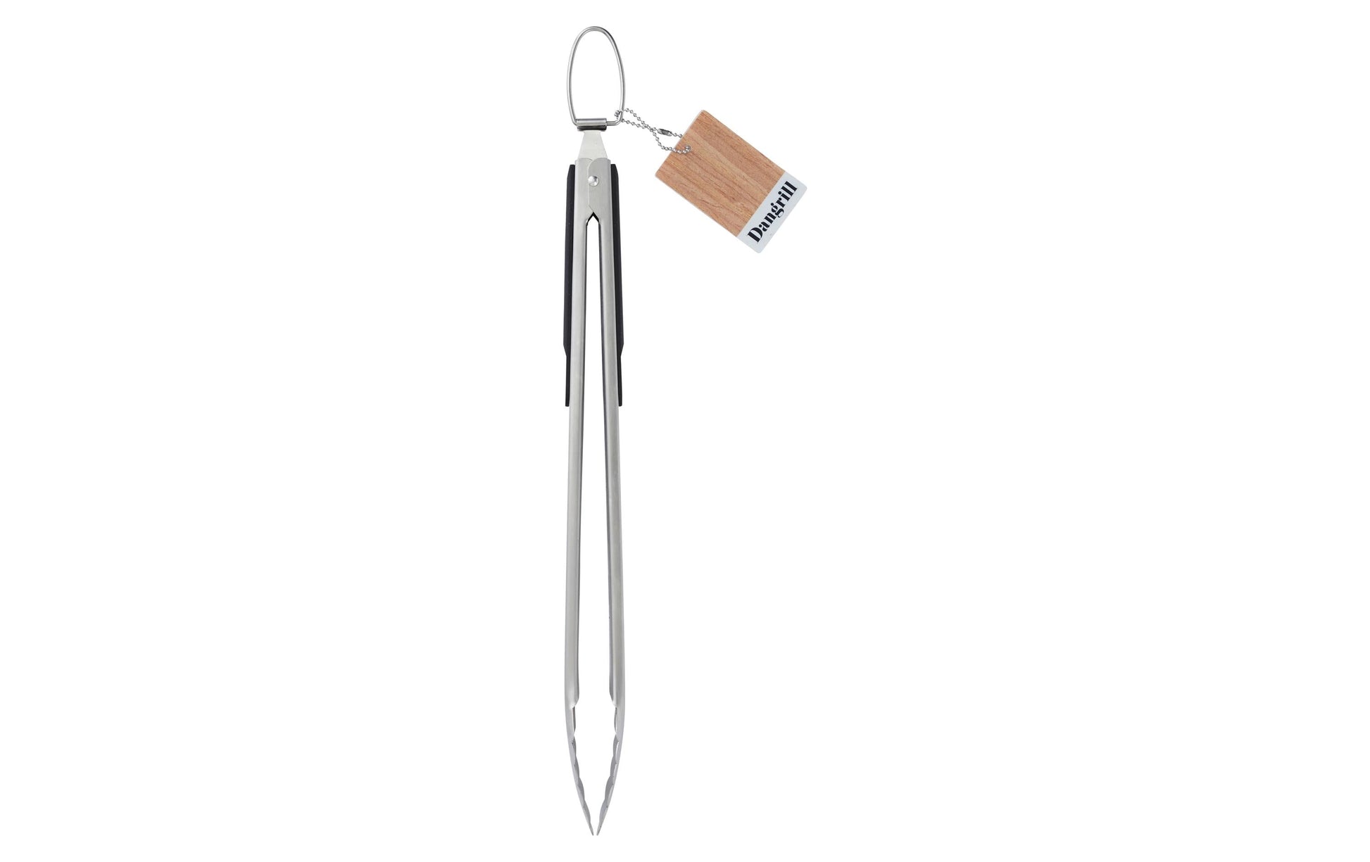 DANGRILL Grillzange 40,5 × 3,8 × 3,3 cm, Edelstahl, Thermoplastischer Gummi (TPR), Silber