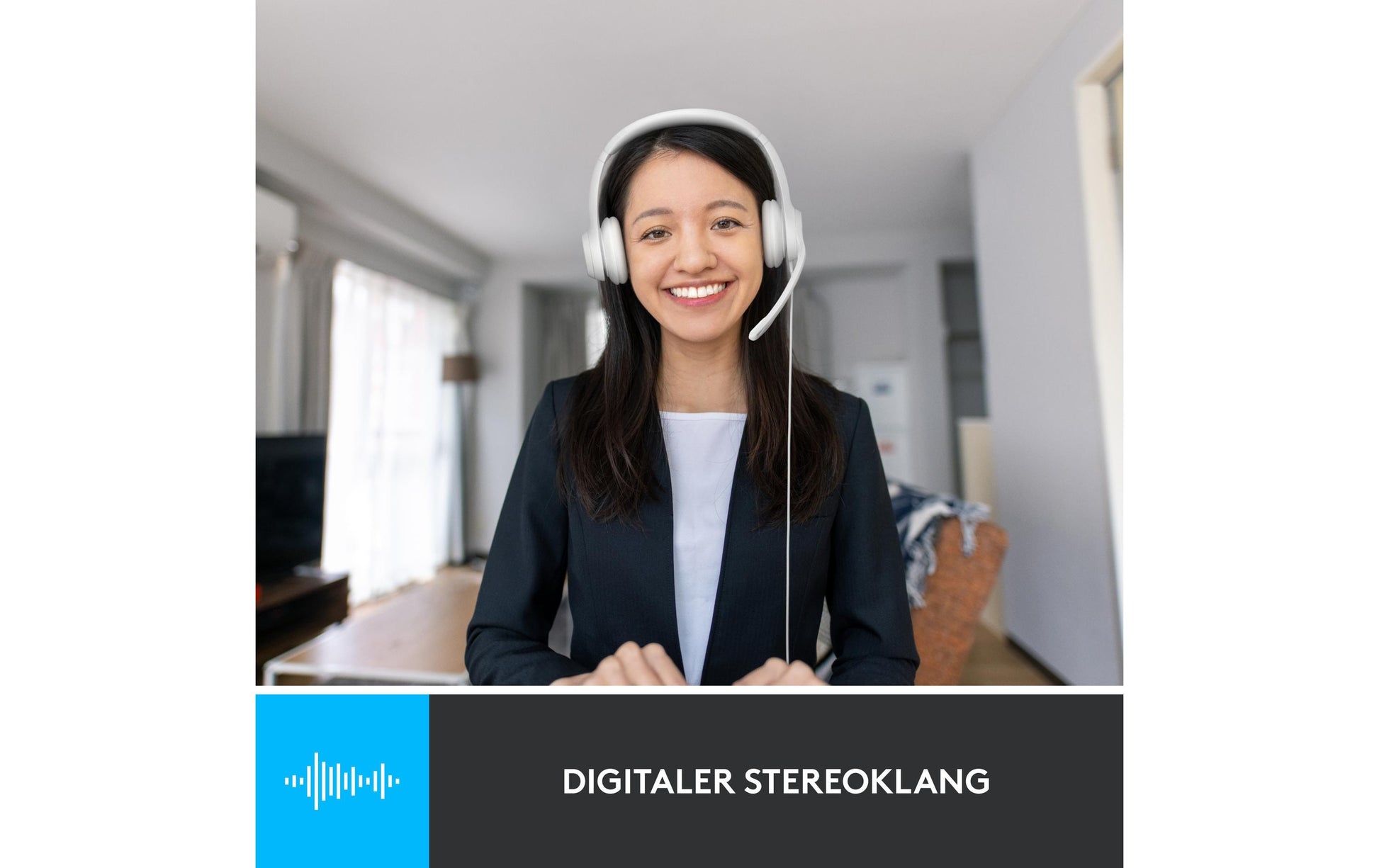 Logitech H390 – Headset – USB‑A, mit Mikrofon – Offwhite