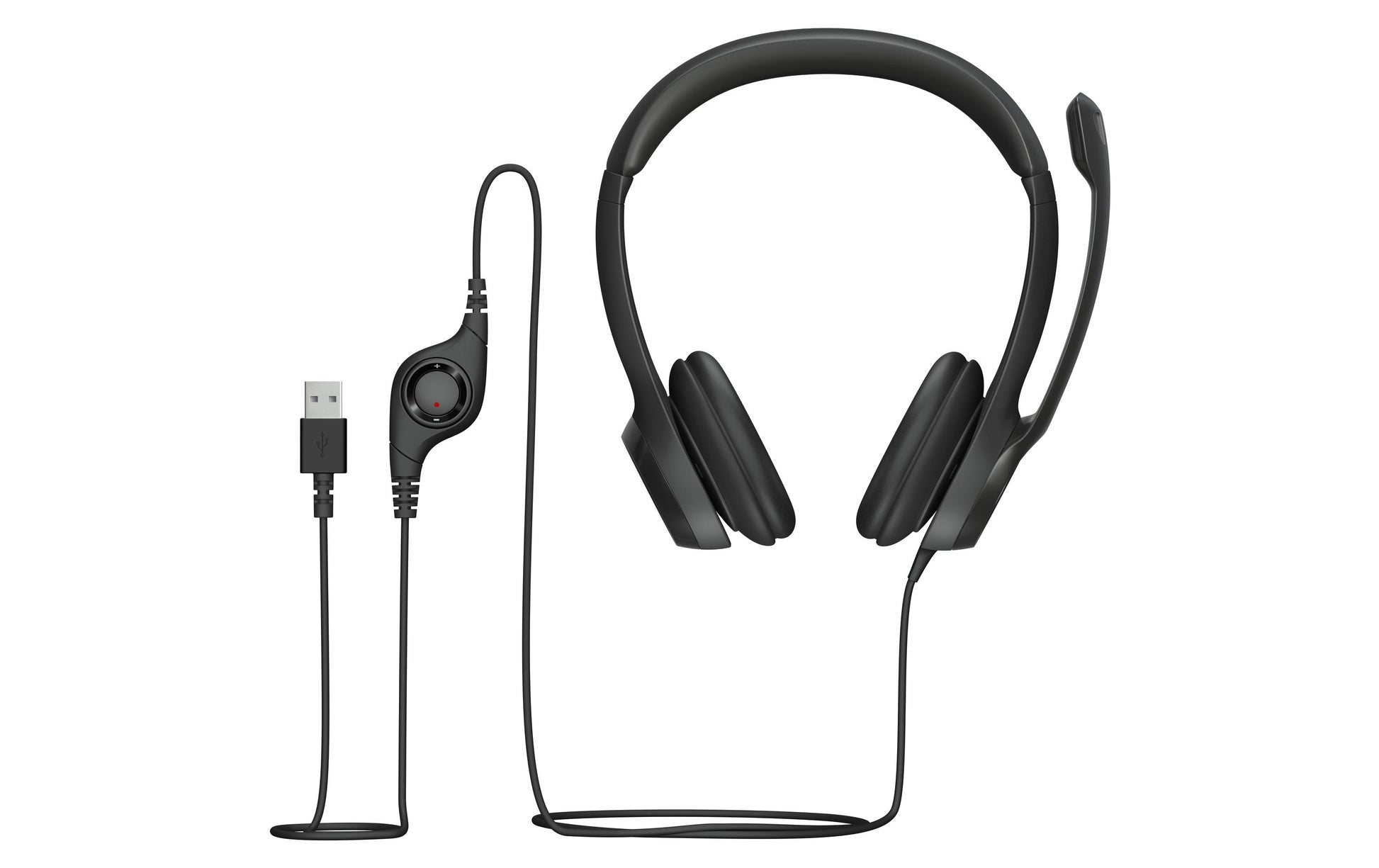 Logitech H390 – Duo Headset – USB‑A – Plug and Play – Schwarz