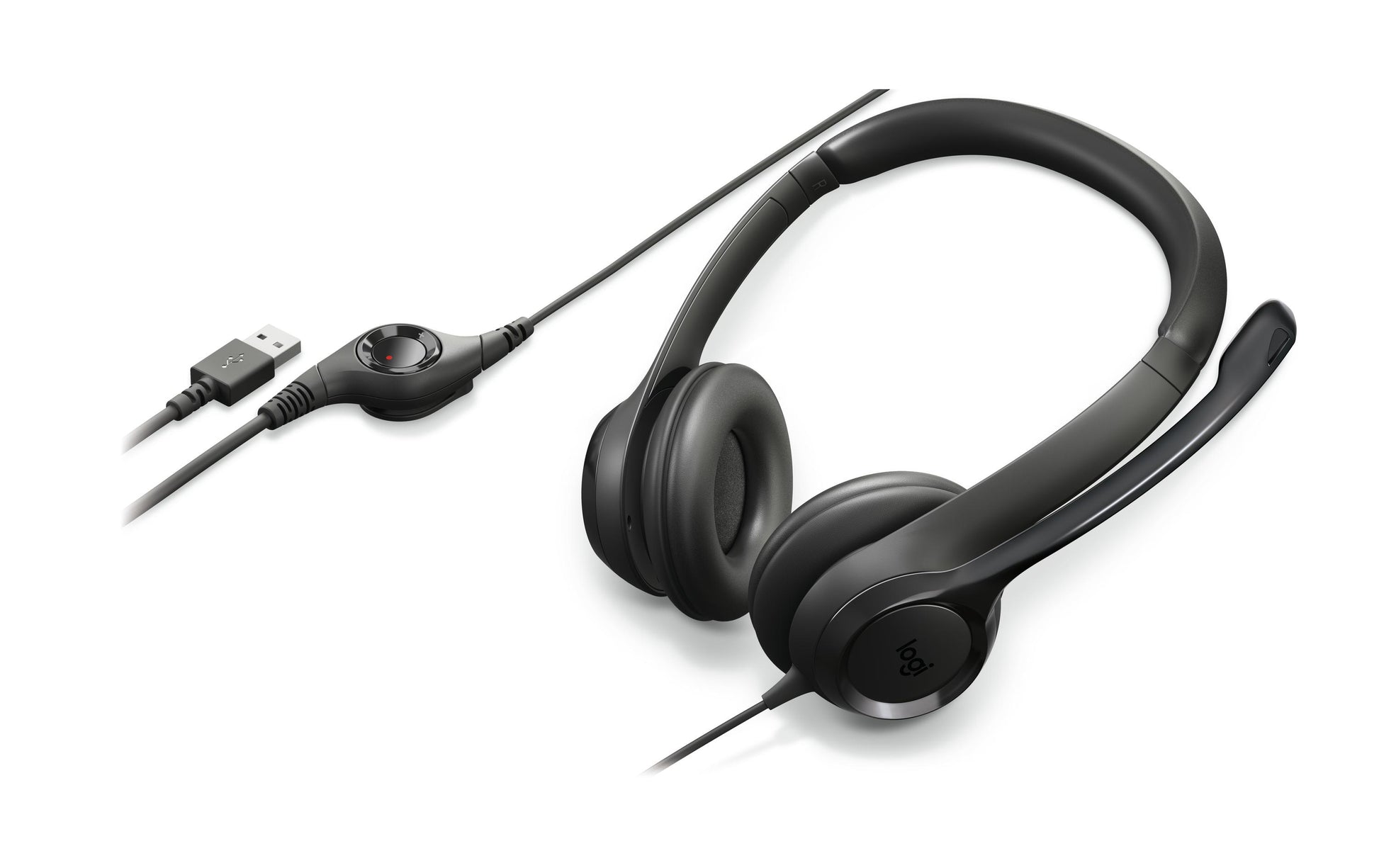 Logitech H390 – Duo Headset – USB‑A – Plug and Play – Schwarz