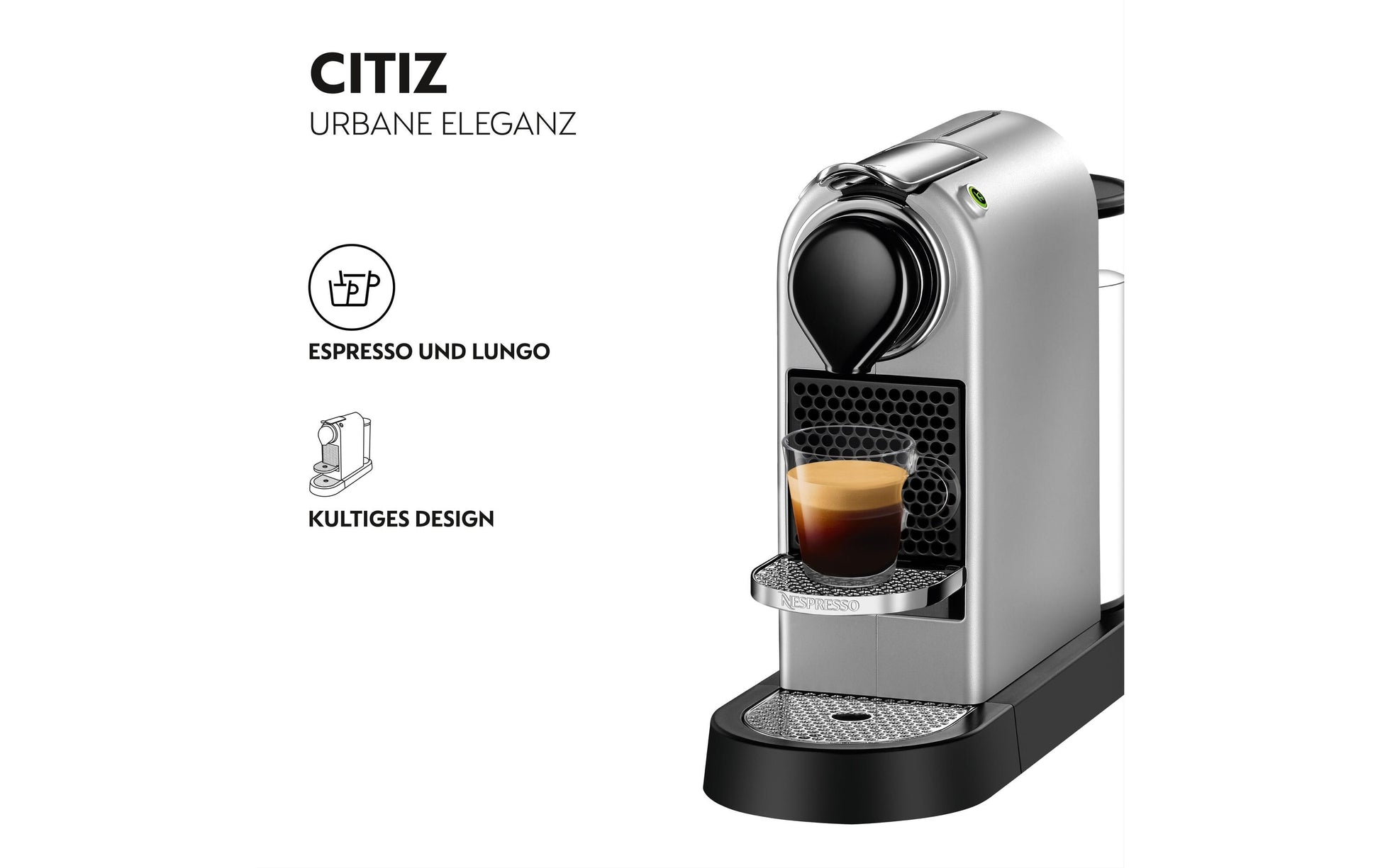 Krups Citiz XN741B.CH Kapselmaschine – für Nespresso-Kapseln, 19 bar, 1 l, Silber