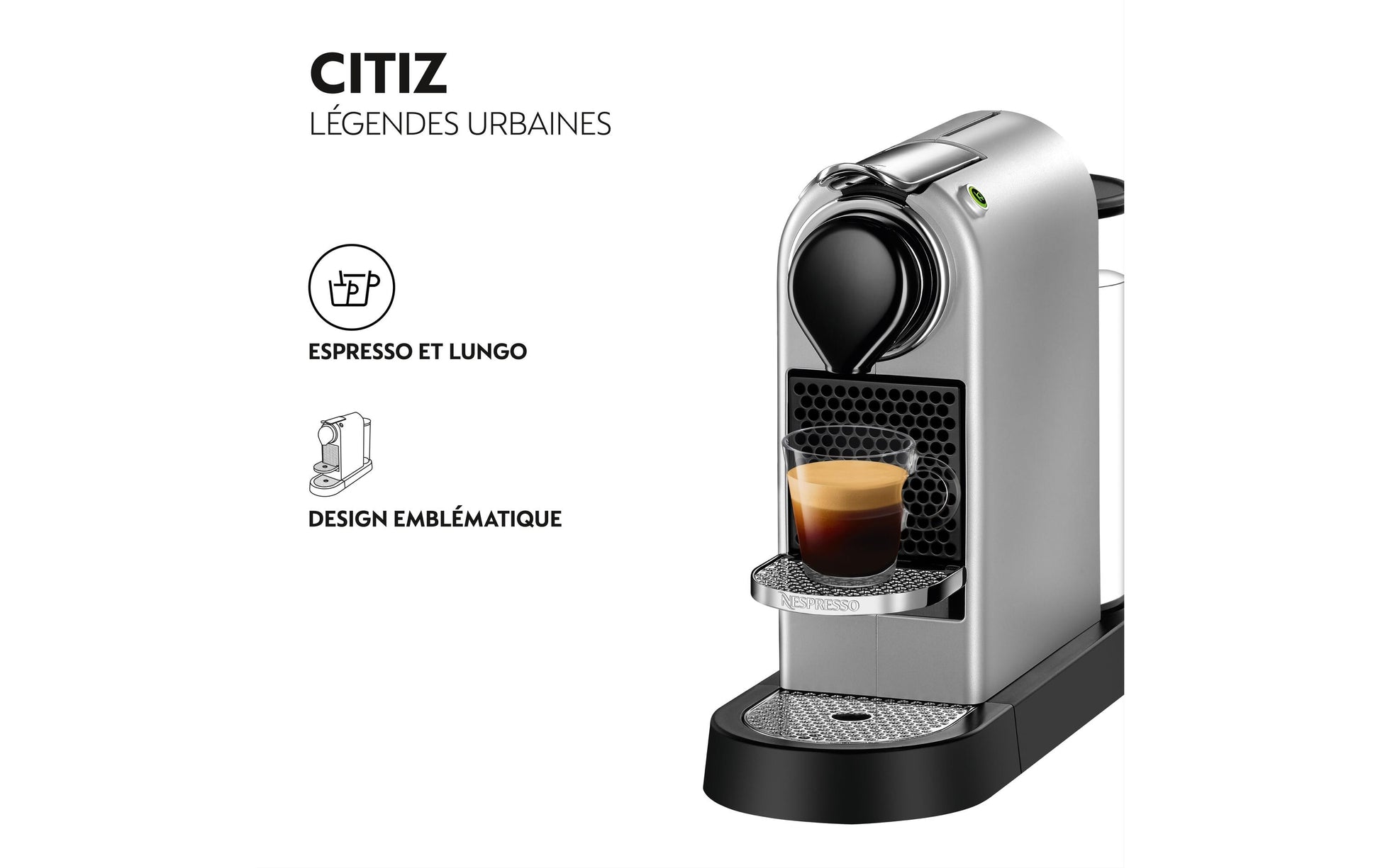 Krups Citiz XN741B.CH Kapselmaschine – für Nespresso-Kapseln, 19 bar, 1 l, Silber