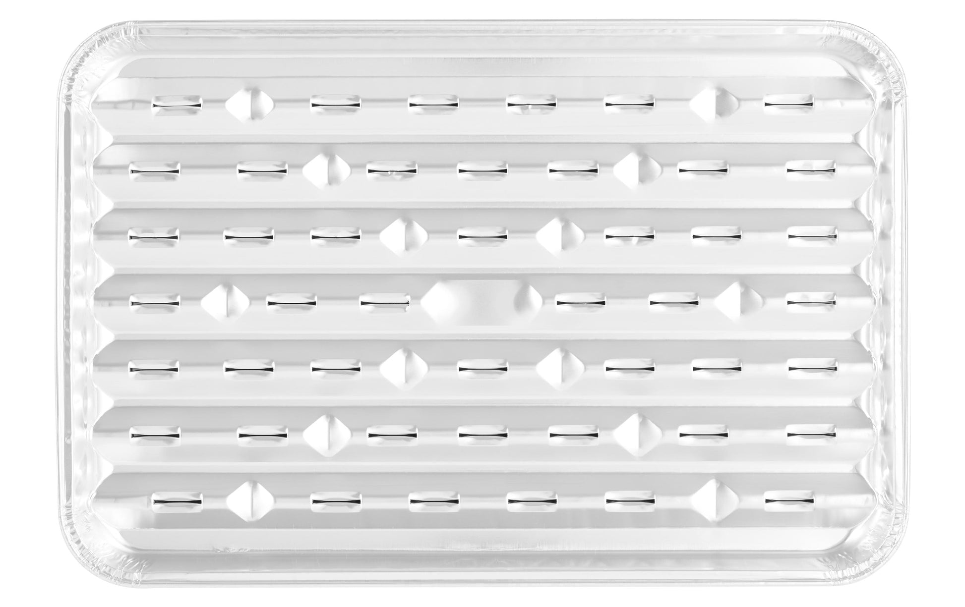 DANGRILL Schale/Schüssel, Aluminium, rechteckig – 34 × 23 × 3 cm, Silber – 5 Stk.