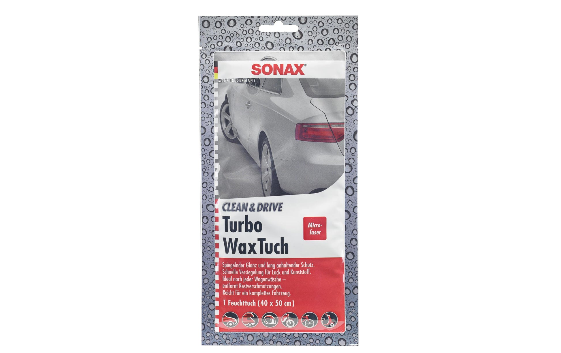 Sonax Mikrofasertuch Clean+Drive TurboWaxTuch – 40 × 50 cm – 1 Stk.