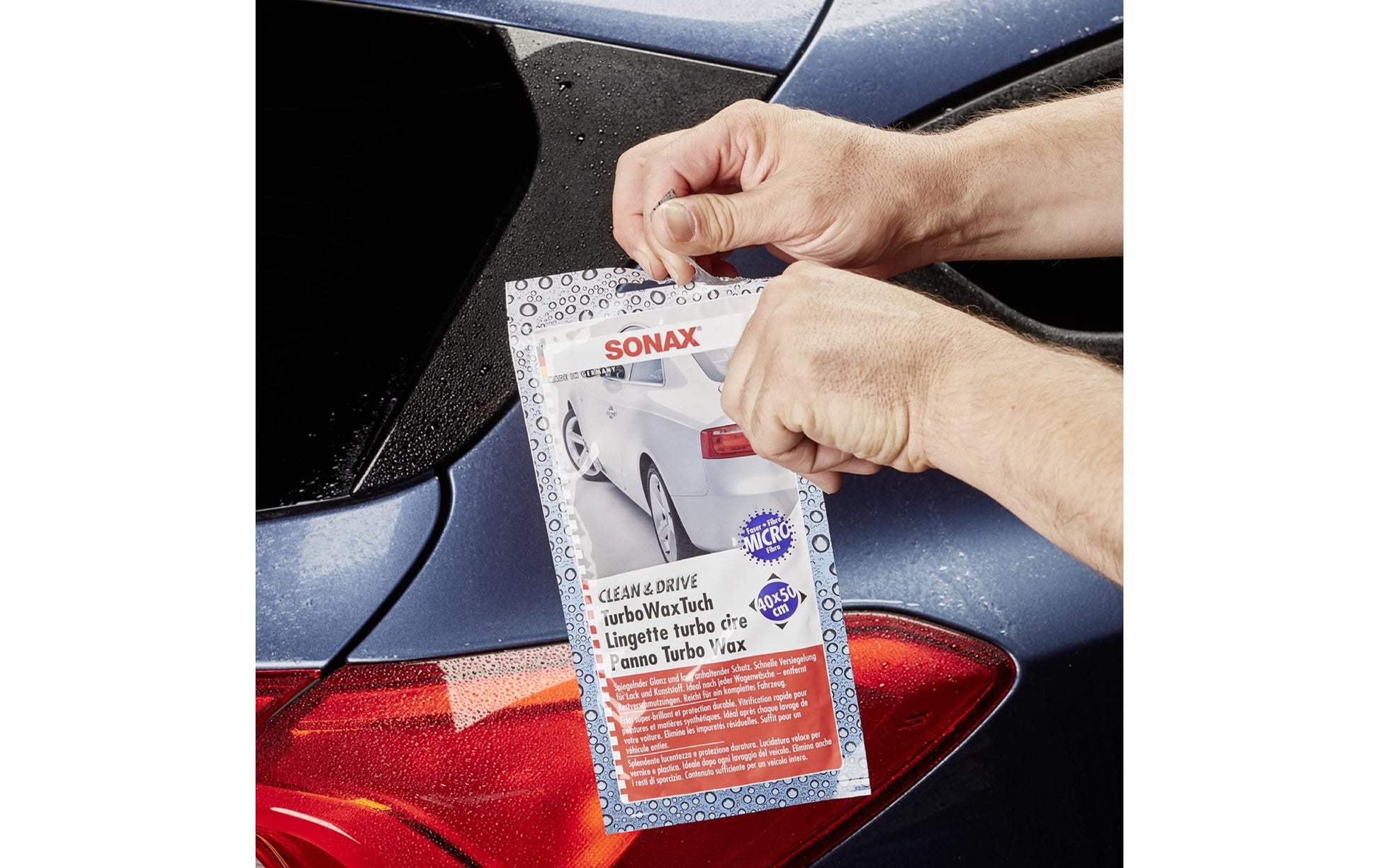 Sonax Mikrofasertuch Clean+Drive TurboWaxTuch – 40 × 50 cm – 1 Stk.