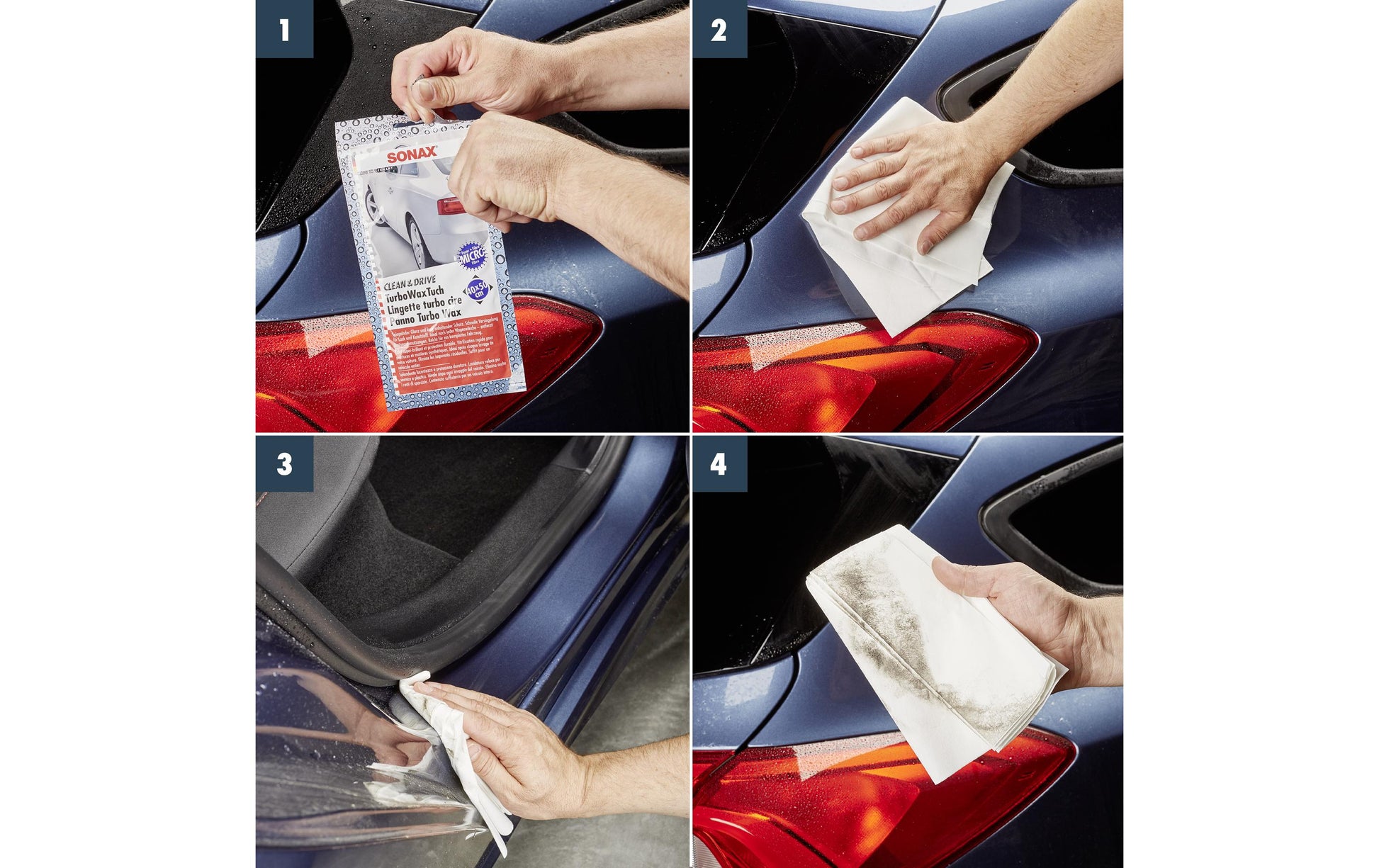 Sonax Mikrofasertuch Clean+Drive TurboWaxTuch – 40 × 50 cm – 1 Stk.
