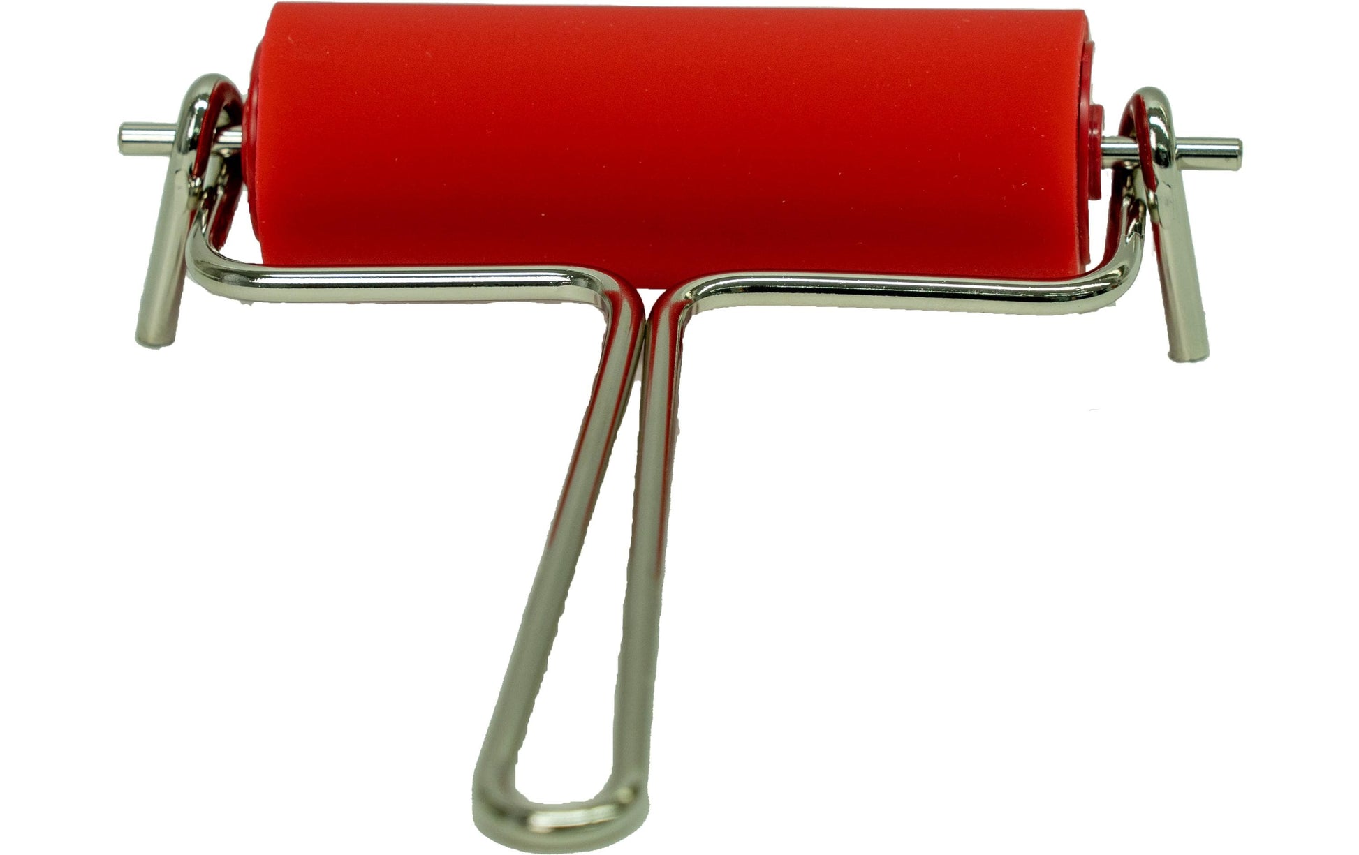 Abig Linolwalze 90 mm × Ø 30 mm, Kunststoff/Stahl, Rot – für Linolschnitt