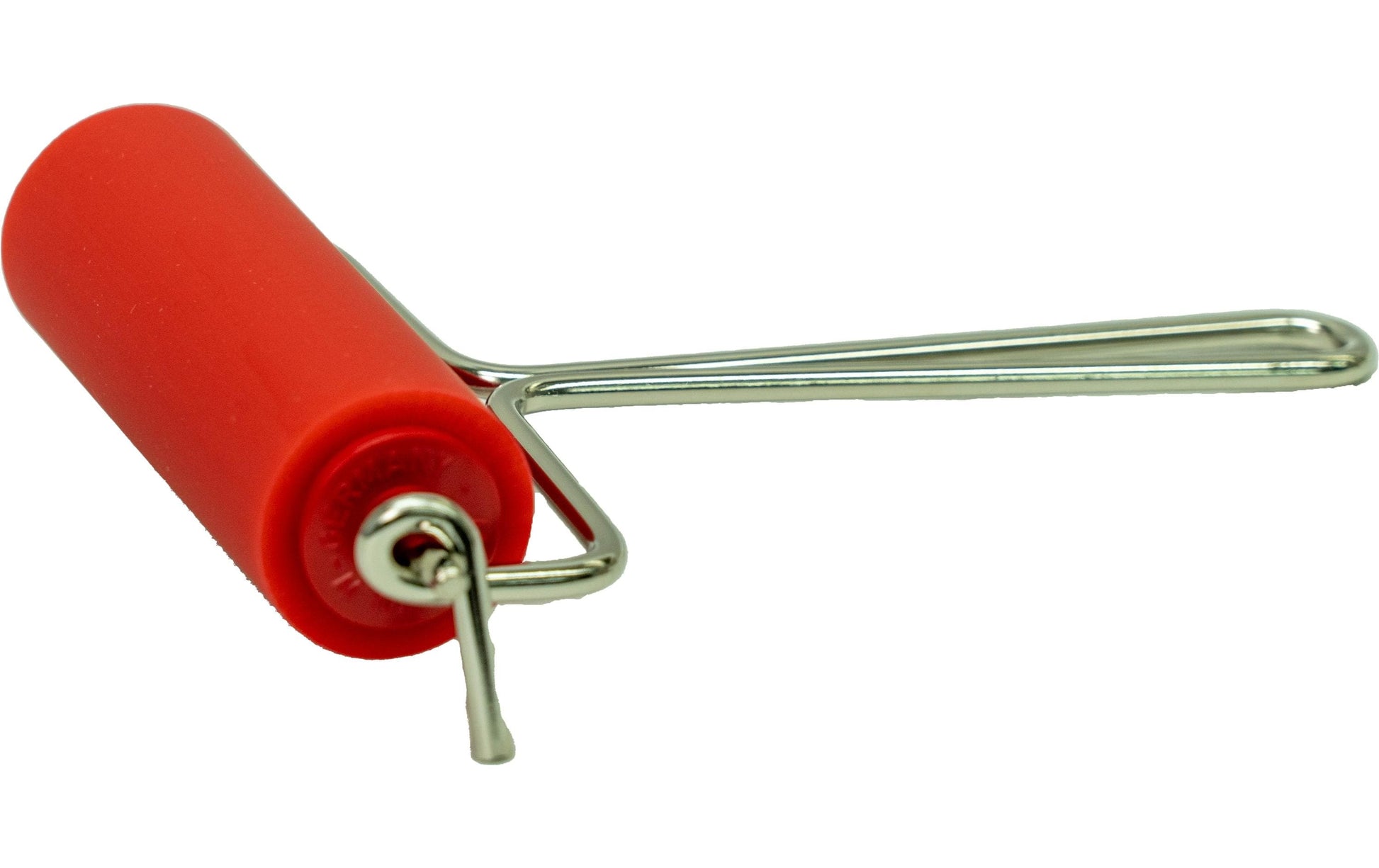 Abig Linolwalze 90 mm × Ø 30 mm, Kunststoff/Stahl, Rot – für Linolschnitt