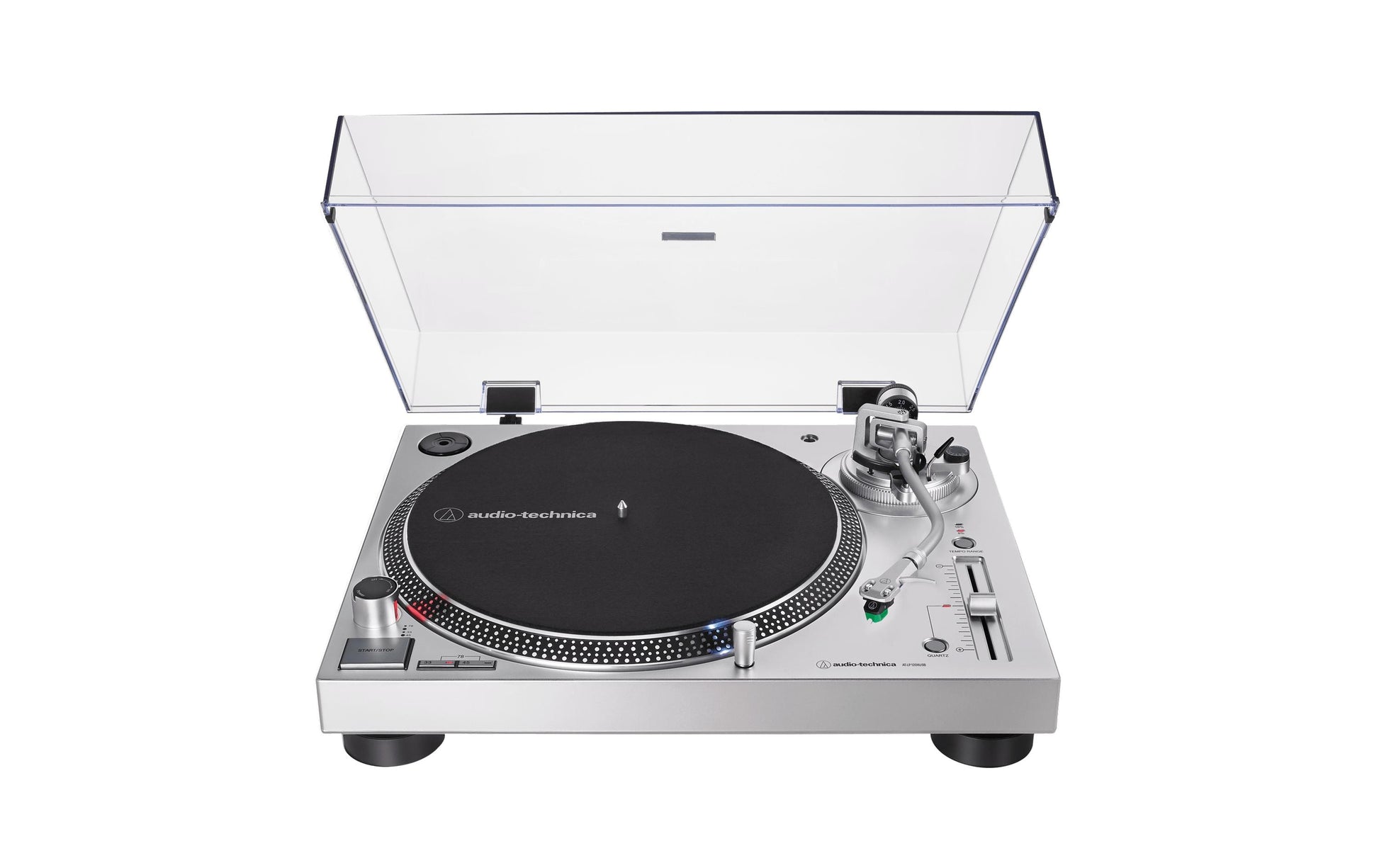 Audio-Technica AT-LP120XUSB – Plattenspieler – Stationär – Direktantrieb, Phono-Vorverstärker, USB – Silber