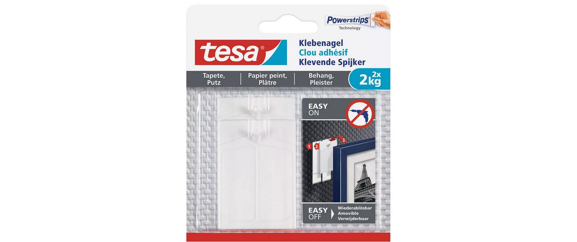TESA Haken – Polystyrol – Weiss – 2 kg